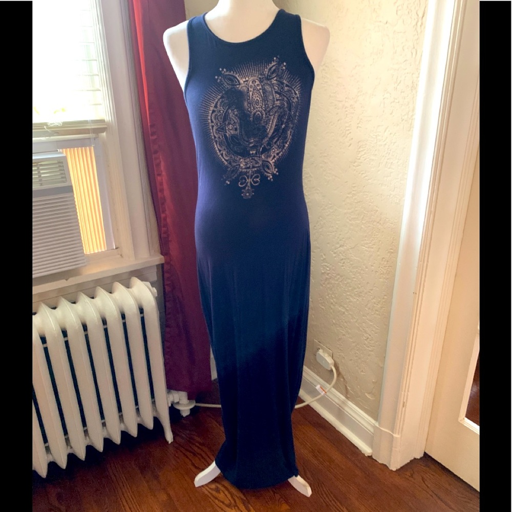 5 for $25 💗Hamsa Navy blue Maxi dress